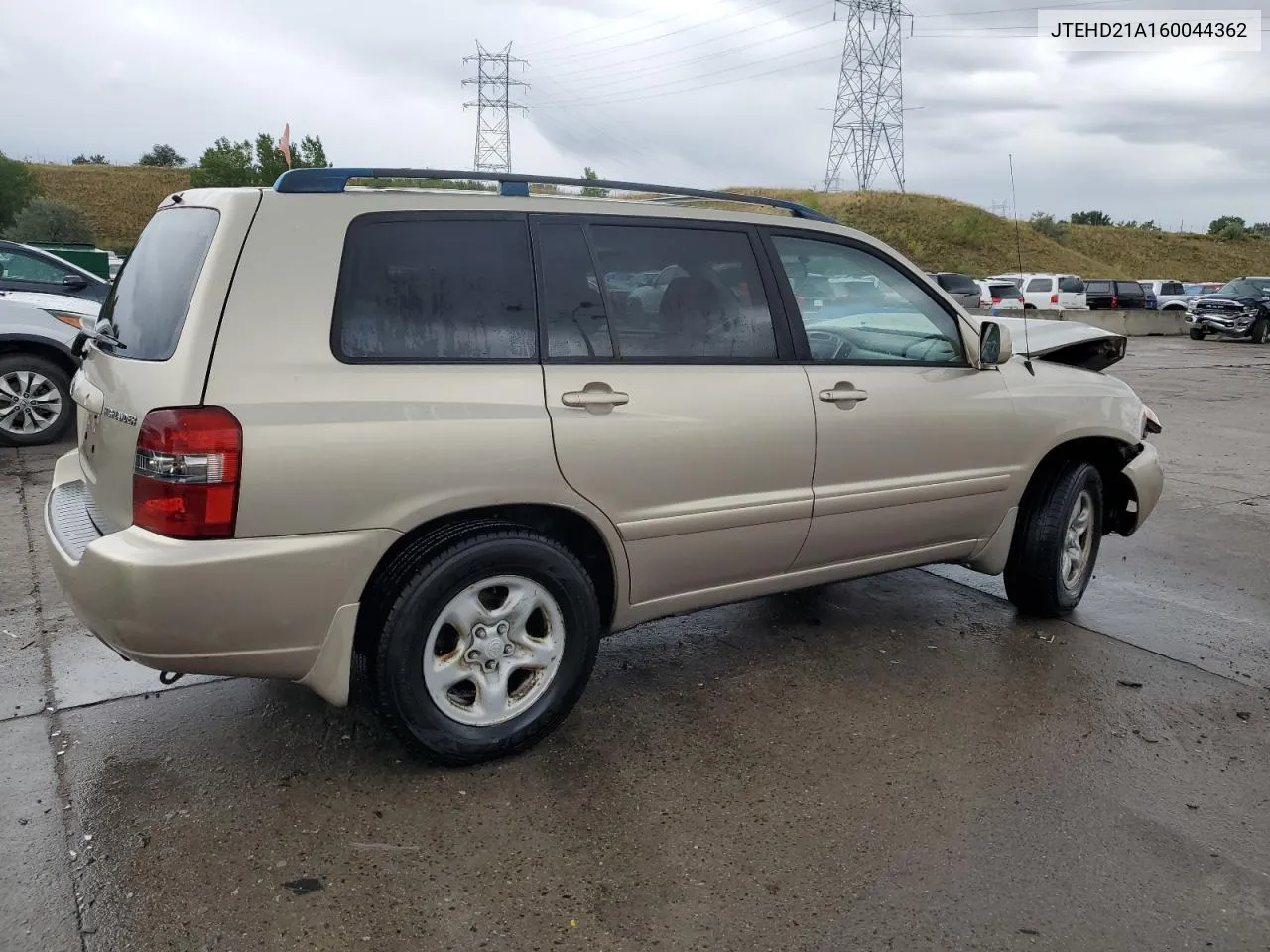 2006 Toyota Highlander VIN: JTEHD21A160044362 Lot: 70334904