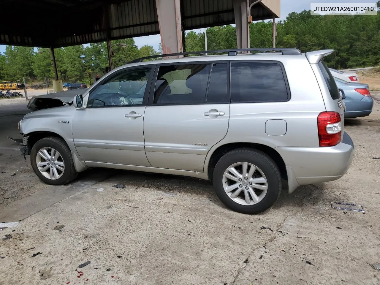 2006 Toyota Highlander Hybrid VIN: JTEDW21A260010410 Lot: 70379334