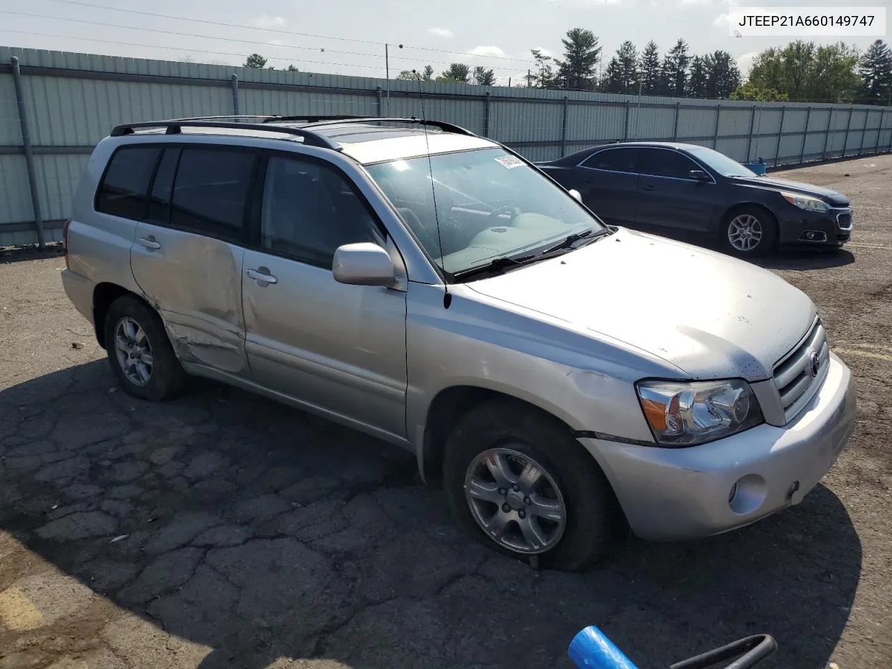 2006 Toyota Highlander Limited VIN: JTEEP21A660149747 Lot: 70679224