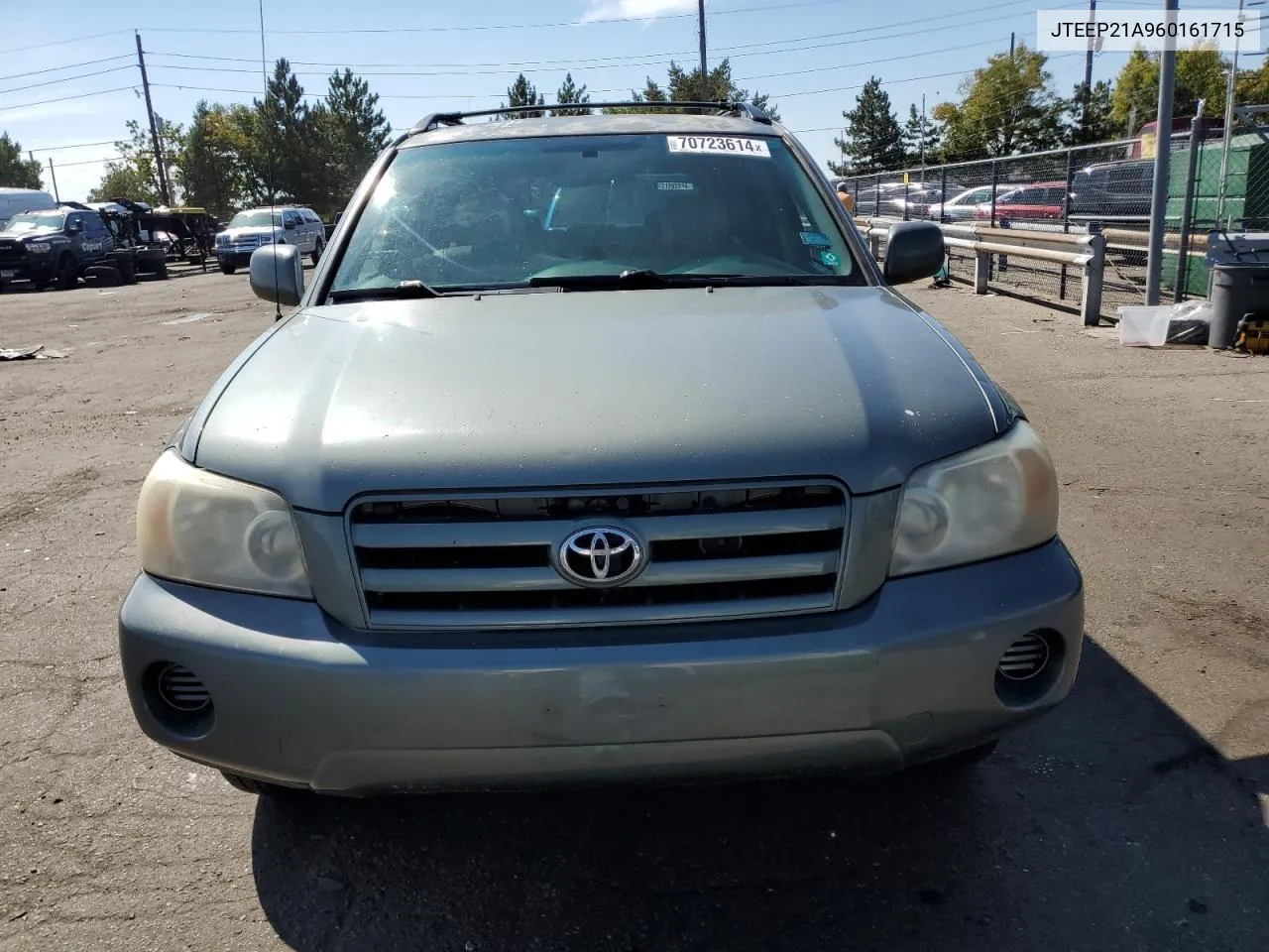 2006 Toyota Highlander Limited VIN: JTEEP21A960161715 Lot: 70723614