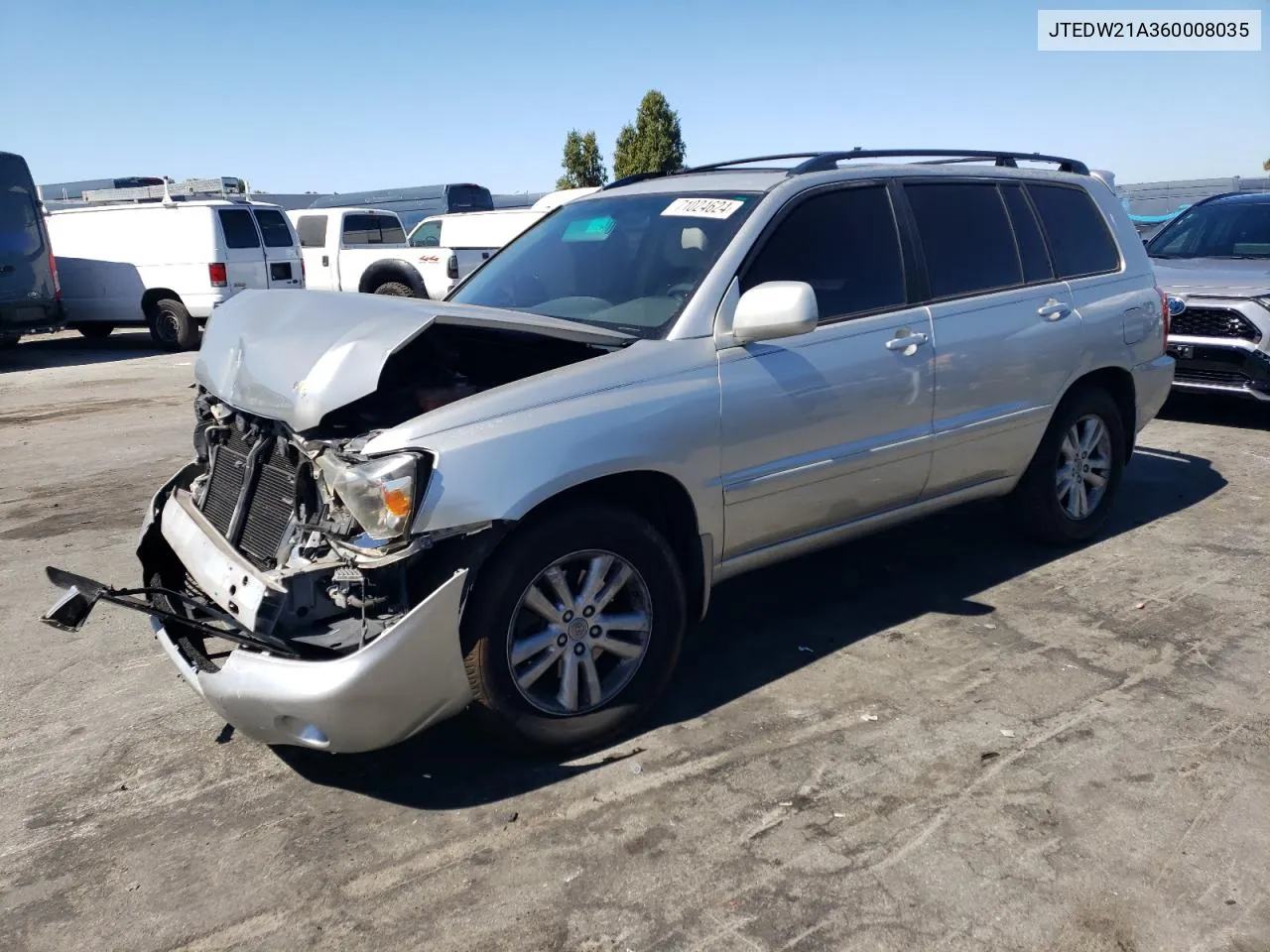 2006 Toyota Highlander Hybrid VIN: JTEDW21A360008035 Lot: 71024624