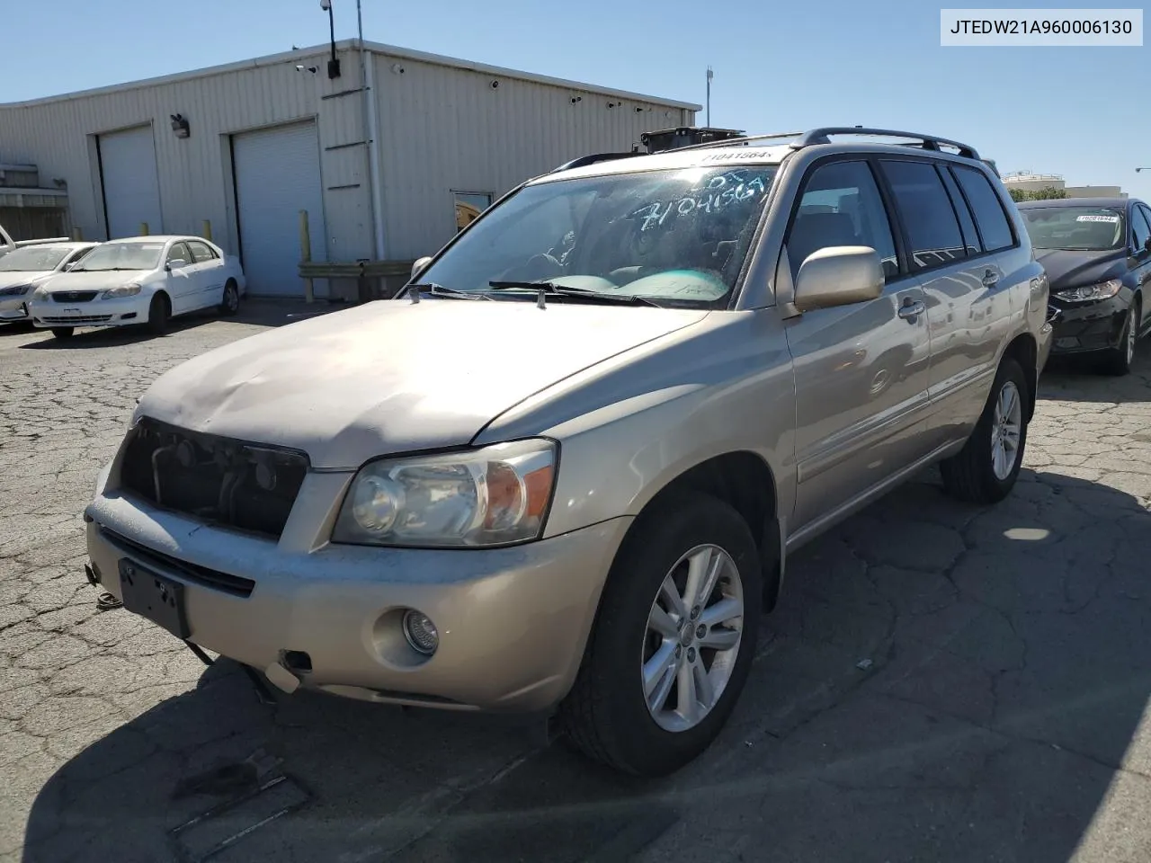 2006 Toyota Highlander Hybrid VIN: JTEDW21A960006130 Lot: 71041564