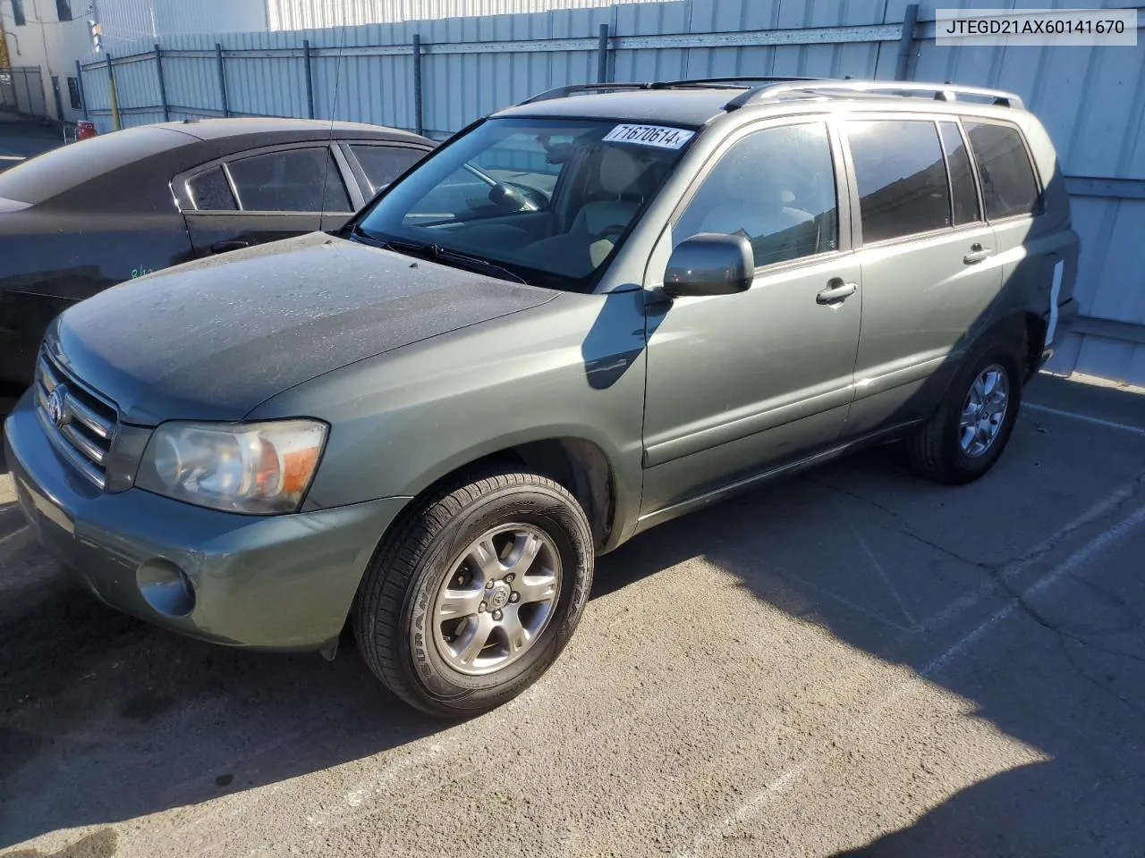 2006 Toyota Highlander VIN: JTEGD21AX60141670 Lot: 71670614