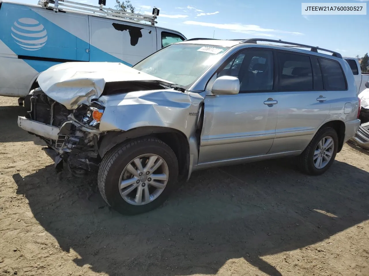 2006 Toyota Highlander Hybrid VIN: JTEEW21A760030527 Lot: 72382124