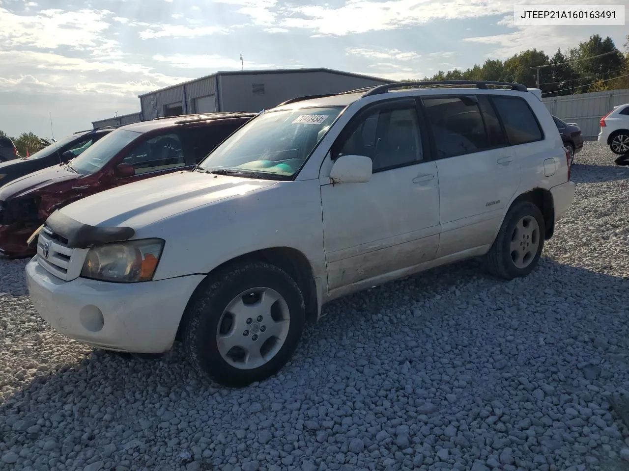 2006 Toyota Highlander Limited VIN: JTEEP21A160163491 Lot: 72473454