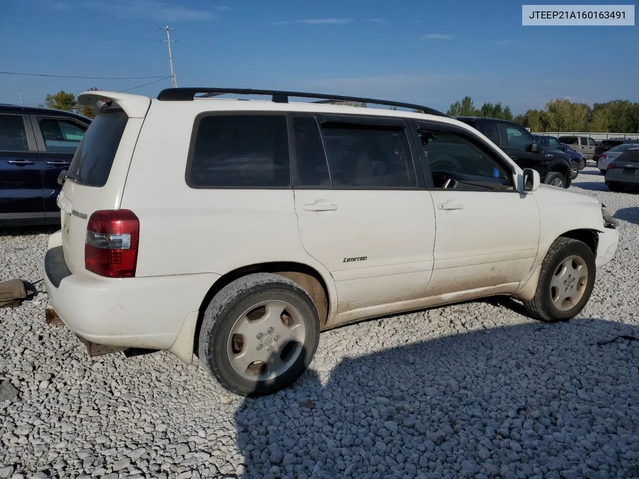 2006 Toyota Highlander Limited VIN: JTEEP21A160163491 Lot: 72473454