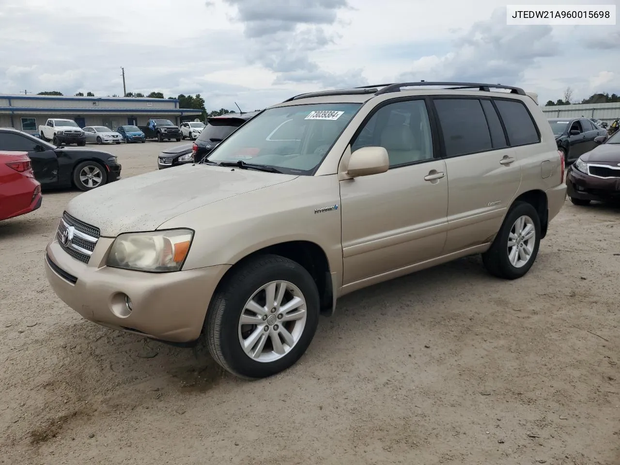 2006 Toyota Highlander Hybrid VIN: JTEDW21A960015698 Lot: 73039384