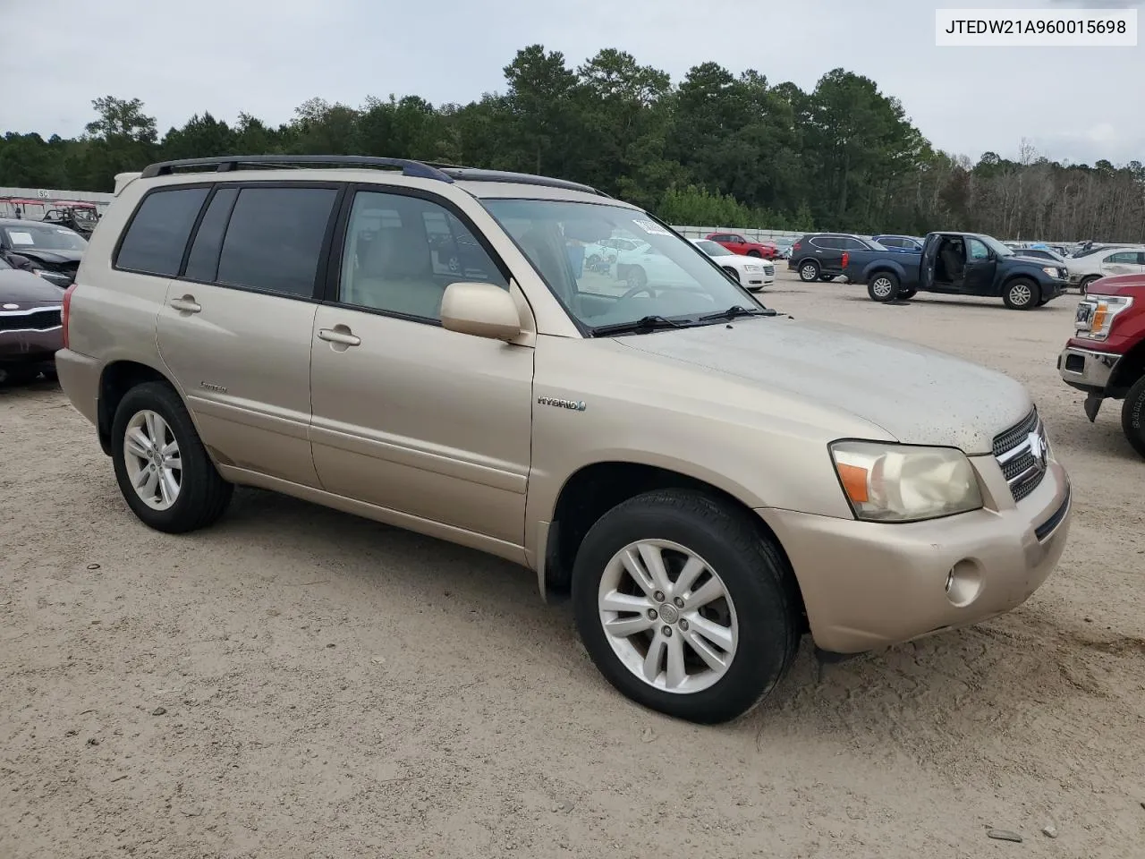 2006 Toyota Highlander Hybrid VIN: JTEDW21A960015698 Lot: 73039384