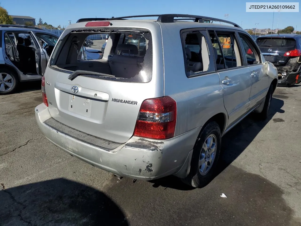 2006 Toyota Highlander Limited VIN: JTEDP21A260109662 Lot: 73179004