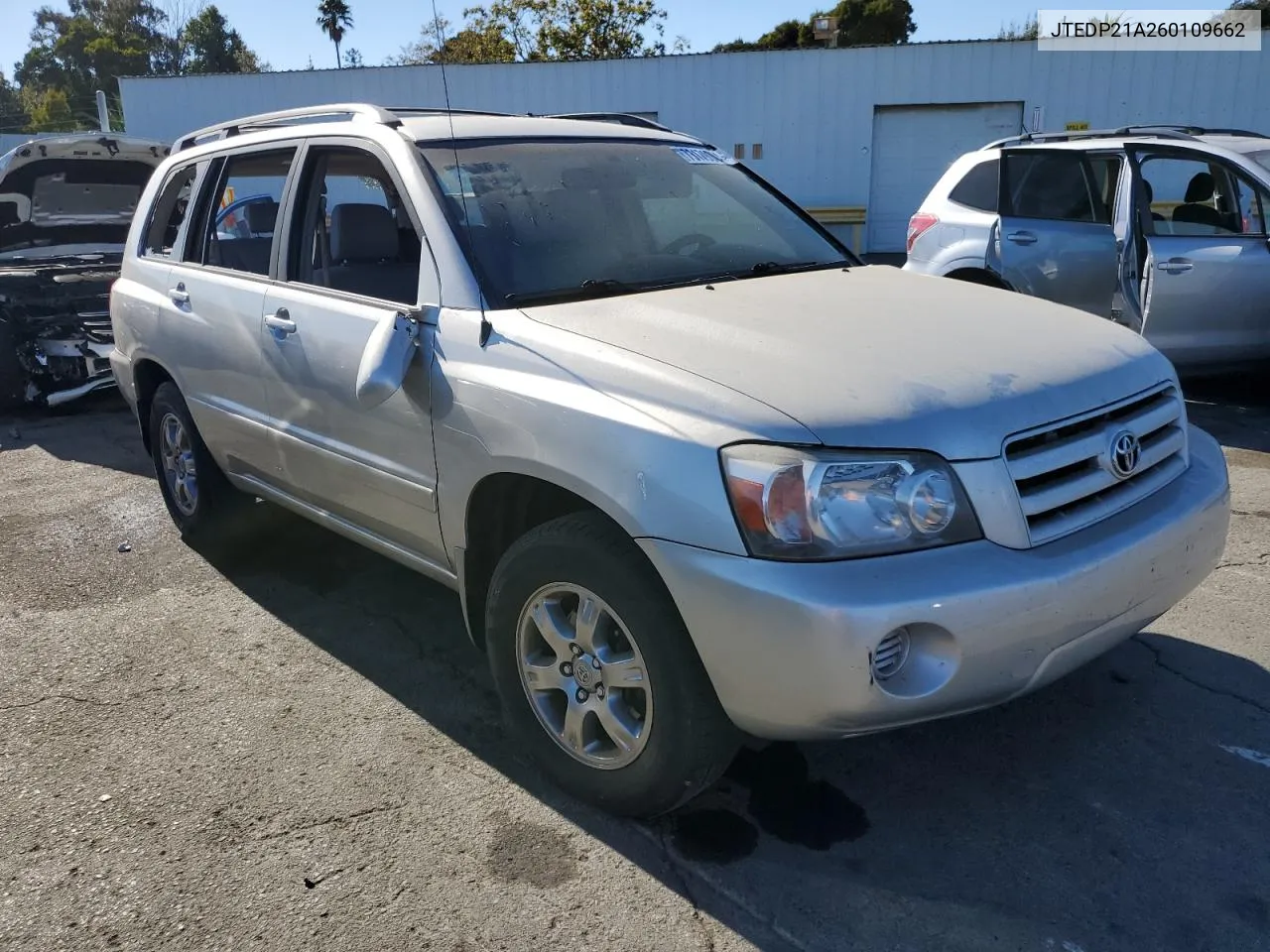 2006 Toyota Highlander Limited VIN: JTEDP21A260109662 Lot: 73179004