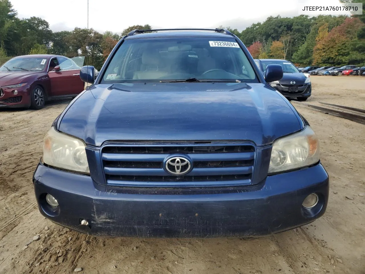 2006 Toyota Highlander Limited VIN: JTEEP21A760178710 Lot: 73236694