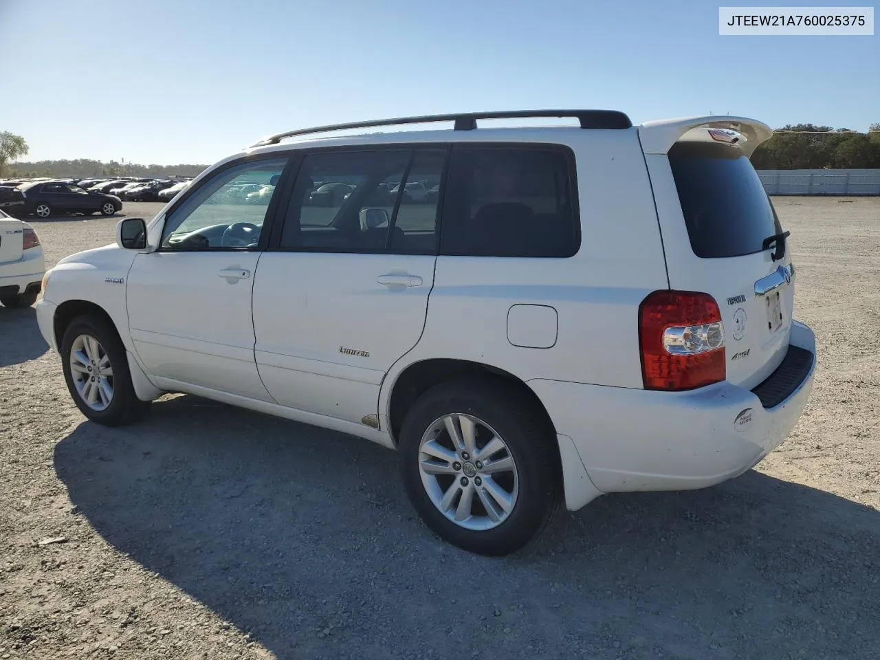 JTEEW21A760025375 2006 Toyota Highlander Hybrid