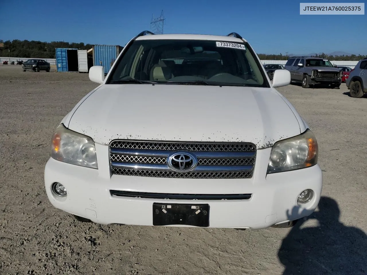 2006 Toyota Highlander Hybrid VIN: JTEEW21A760025375 Lot: 73373204