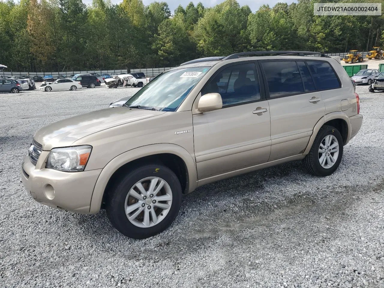 2006 Toyota Highlander Hybrid VIN: JTEDW21A060002404 Lot: 73393604