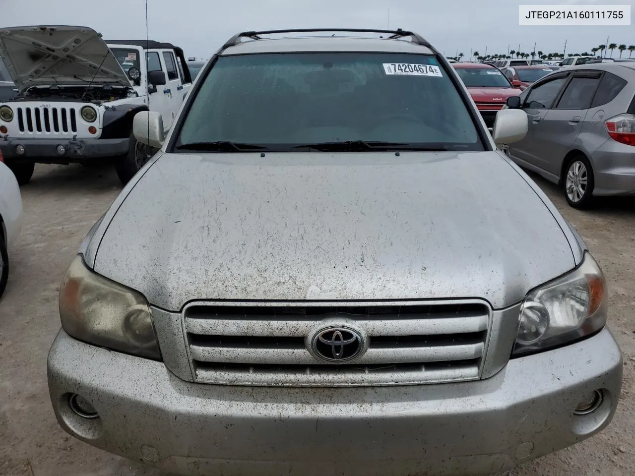 2006 Toyota Highlander Limited VIN: JTEGP21A160111755 Lot: 74204674