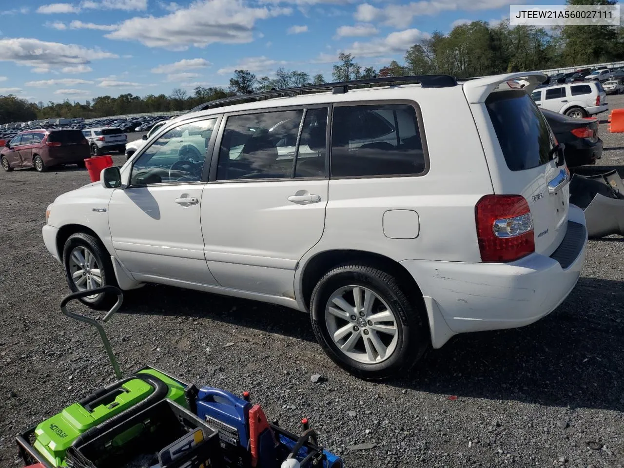 2006 Toyota Highlander Hybrid VIN: JTEEW21A560027111 Lot: 74361074