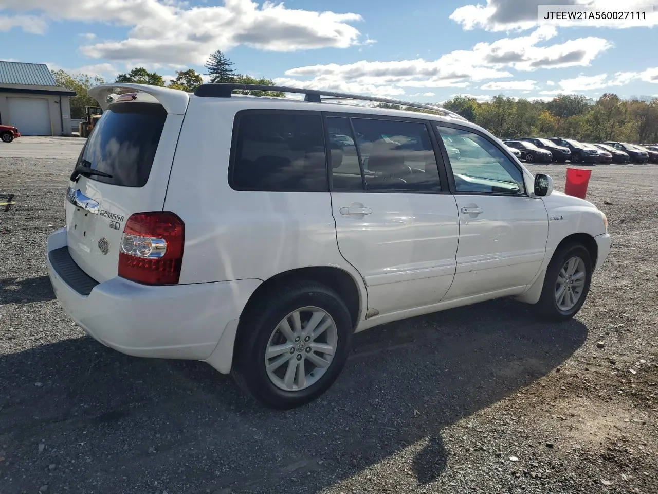 2006 Toyota Highlander Hybrid VIN: JTEEW21A560027111 Lot: 74361074