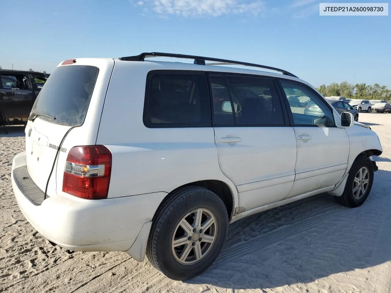 2006 Toyota Highlander Limited VIN: JTEDP21A260098730 Lot: 74382014