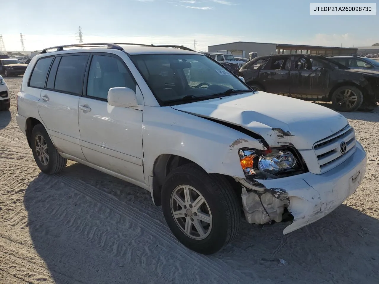 2006 Toyota Highlander Limited VIN: JTEDP21A260098730 Lot: 74382014