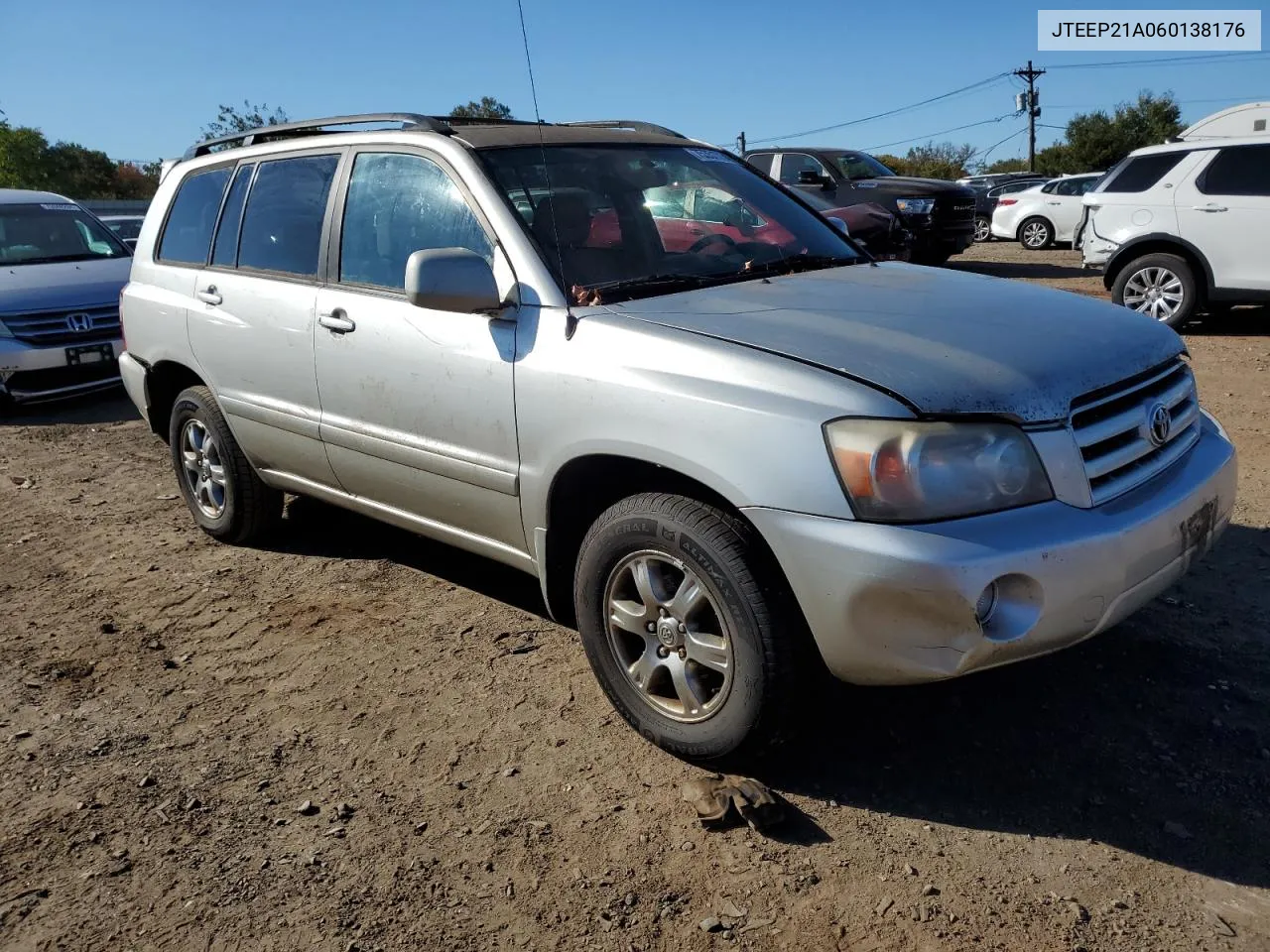 2006 Toyota Highlander Limited VIN: JTEEP21A060138176 Lot: 75351734