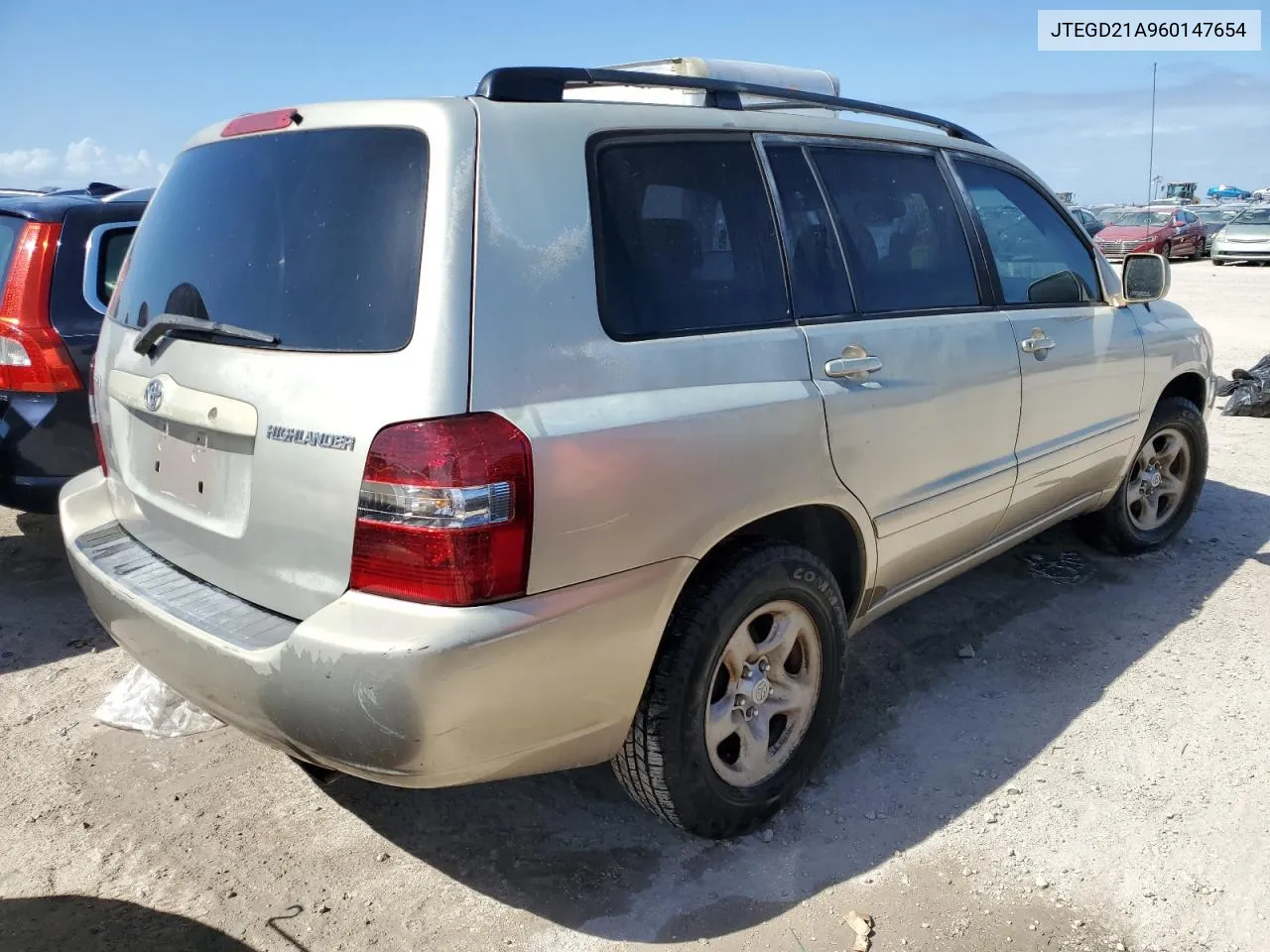 2006 Toyota Highlander VIN: JTEGD21A960147654 Lot: 75407364