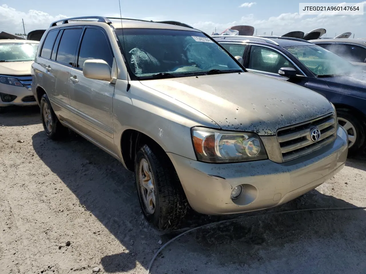 2006 Toyota Highlander VIN: JTEGD21A960147654 Lot: 75407364