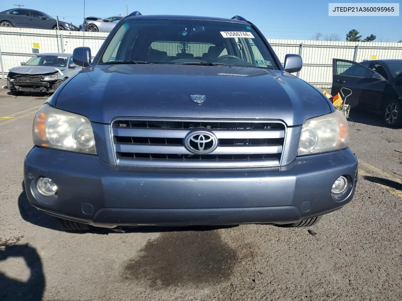 2006 Toyota Highlander Limited VIN: JTEDP21A360095965 Lot: 75566744