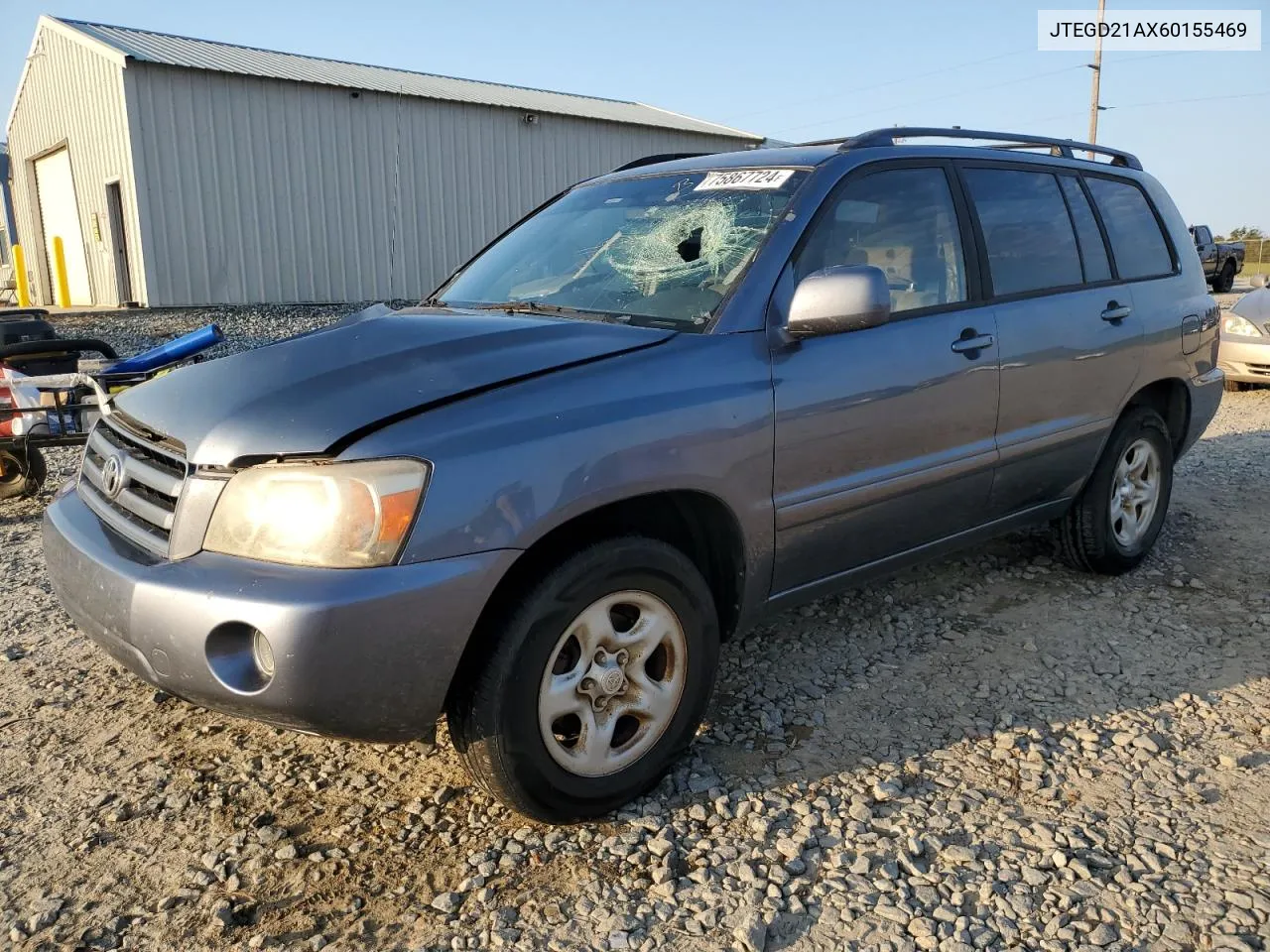 2006 Toyota Highlander VIN: JTEGD21AX60155469 Lot: 75867724