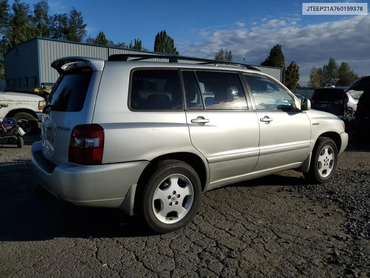 2006 Toyota Highlander Limited VIN: JTEEP21A760159378 Lot: 75939334