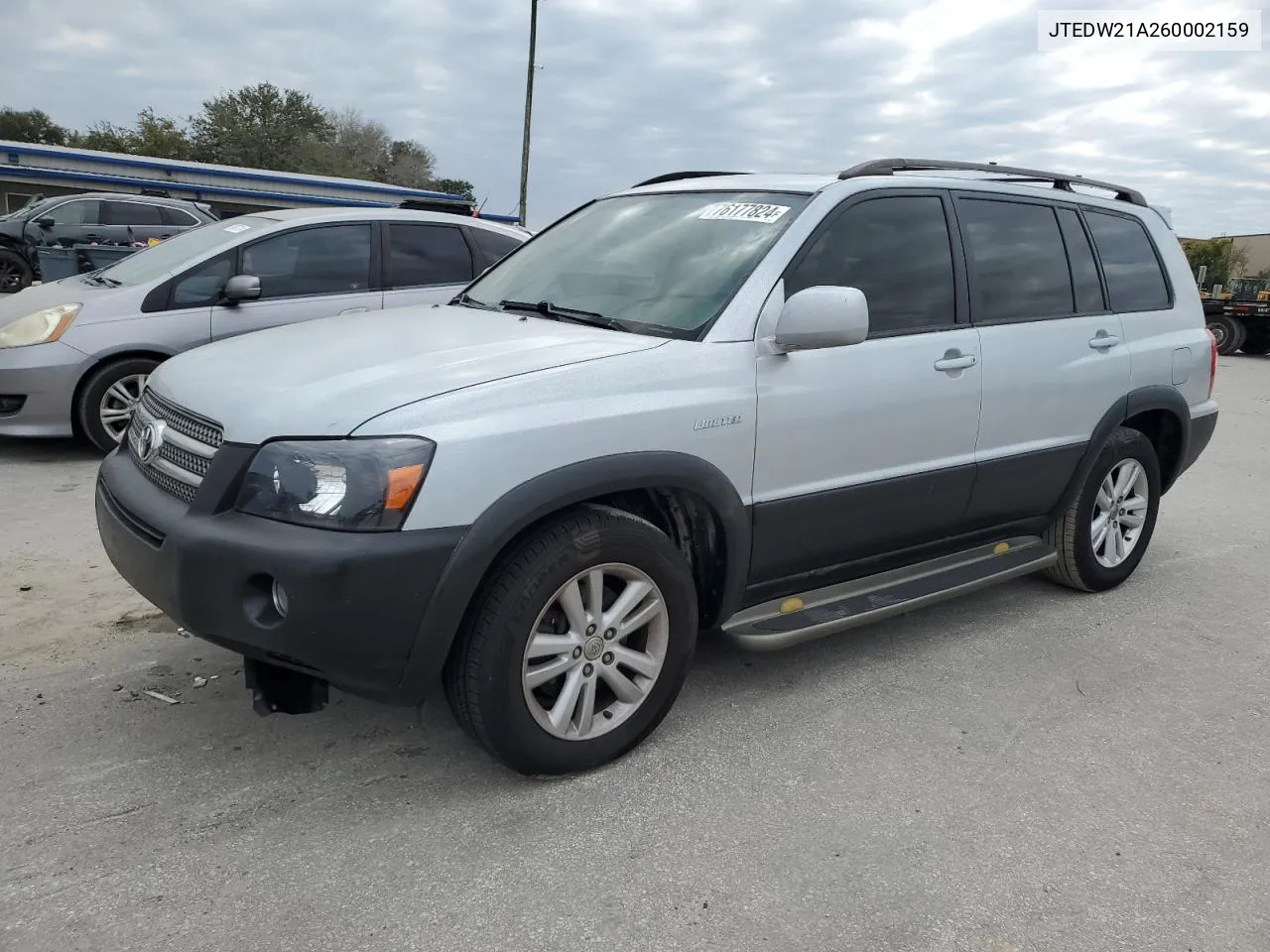 2006 Toyota Highlander Hybrid VIN: JTEDW21A260002159 Lot: 76177824