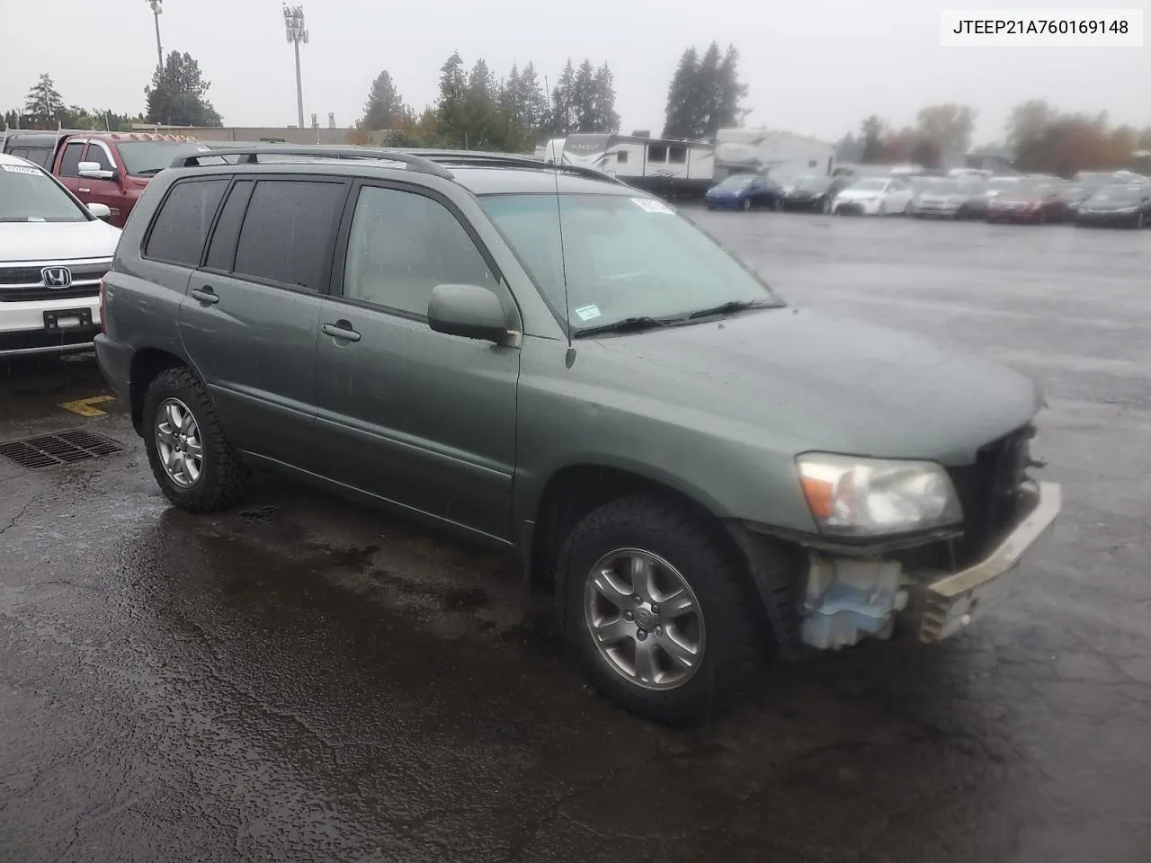 2006 Toyota Highlander Limited VIN: JTEEP21A760169148 Lot: 76231744