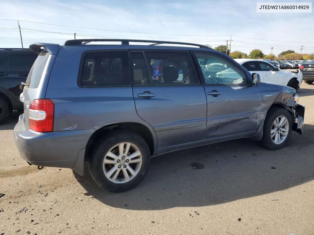 2006 Toyota Highlander Hybrid VIN: JTEDW21A860014929 Lot: 76838394