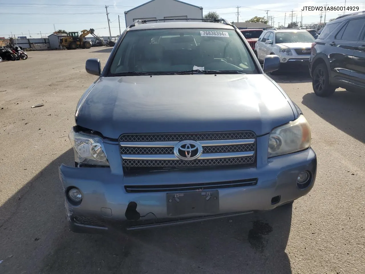 2006 Toyota Highlander Hybrid VIN: JTEDW21A860014929 Lot: 76838394