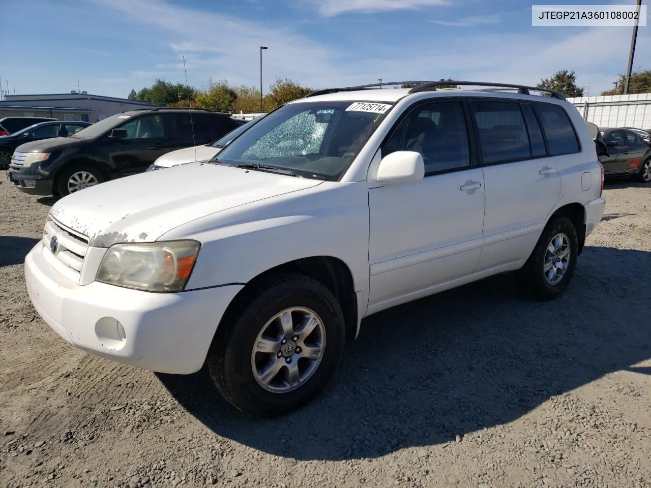 2006 Toyota Highlander Limited VIN: JTEGP21A360108002 Lot: 77125714