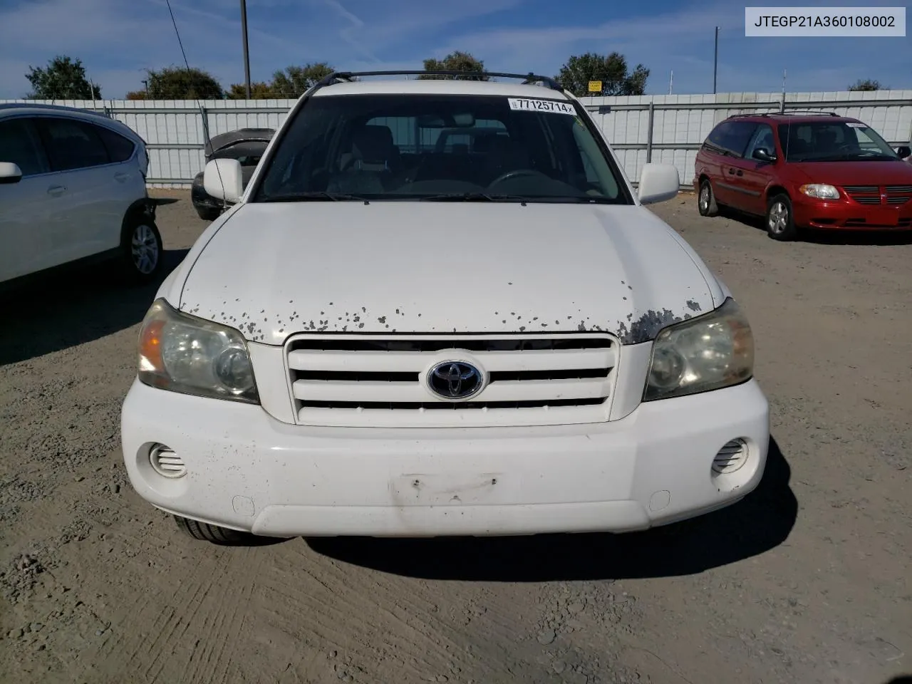 2006 Toyota Highlander Limited VIN: JTEGP21A360108002 Lot: 77125714