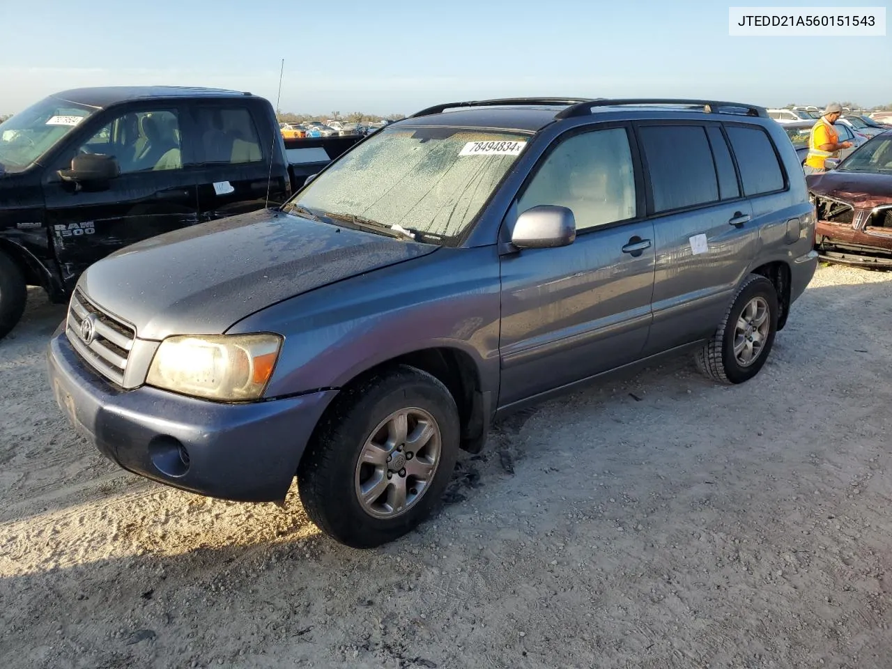 2006 Toyota Highlander VIN: JTEDD21A560151543 Lot: 78494834