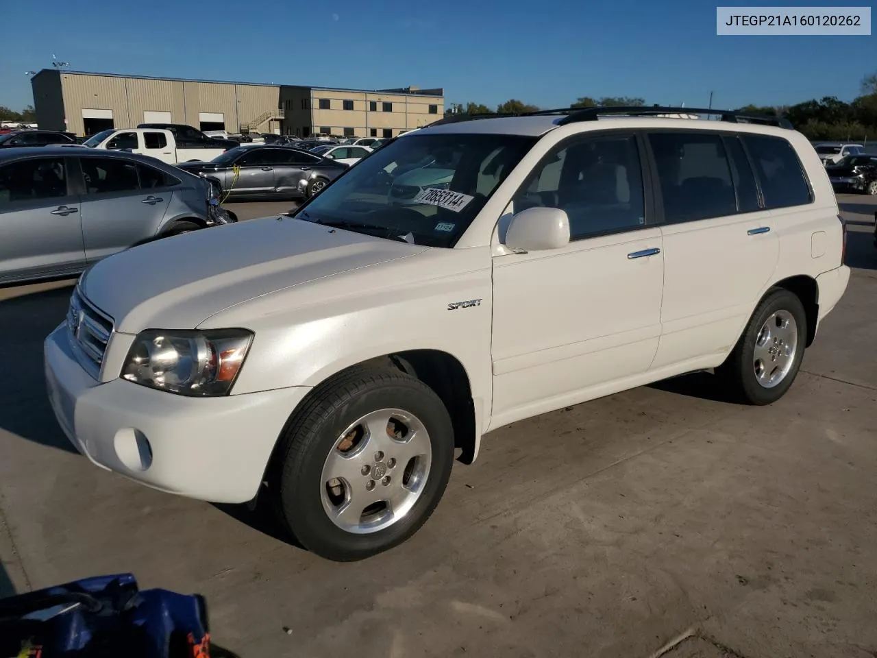 2006 Toyota Highlander Limited VIN: JTEGP21A160120262 Lot: 78653114