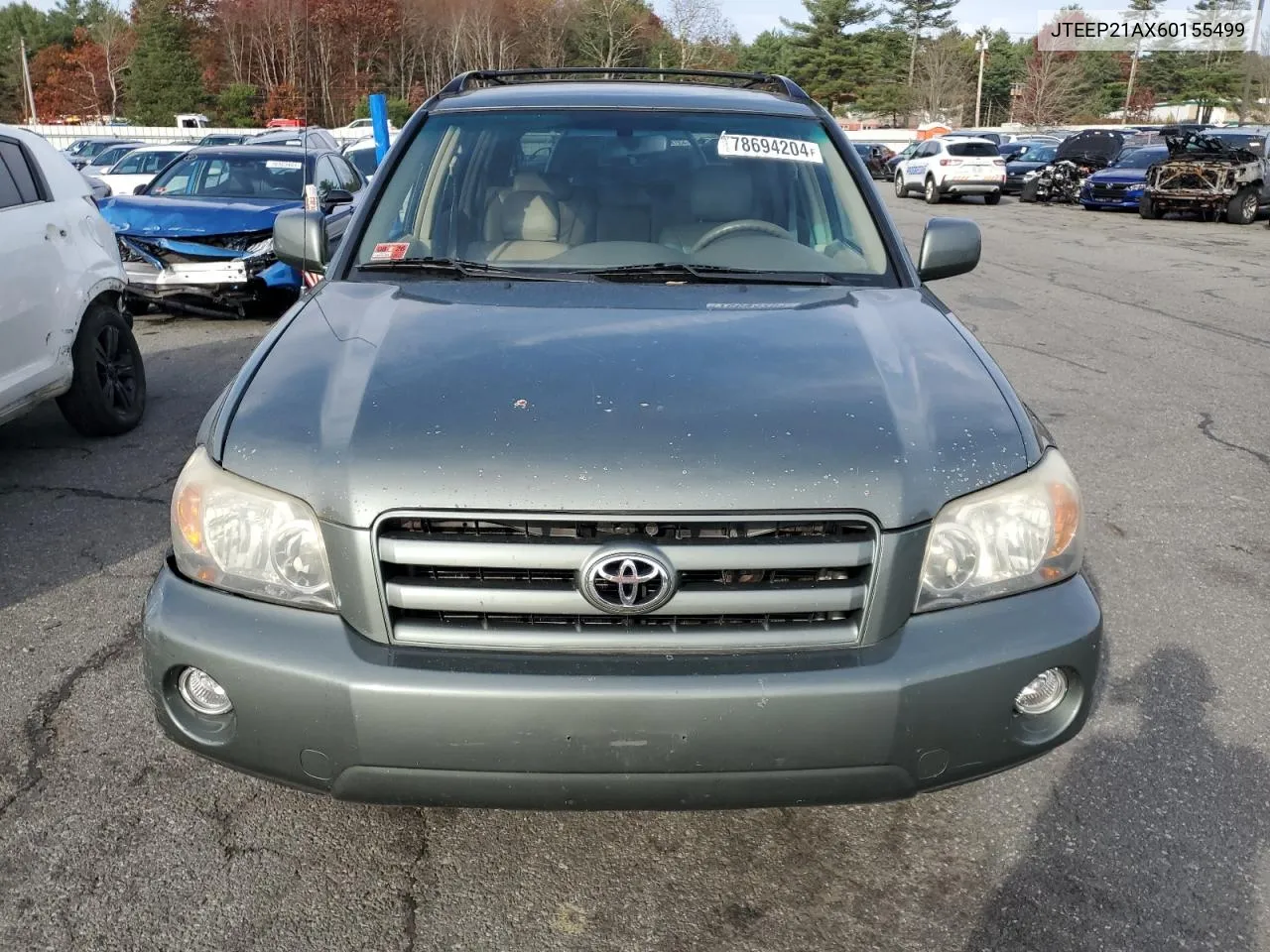 2006 Toyota Highlander Limited VIN: JTEEP21AX60155499 Lot: 78694204