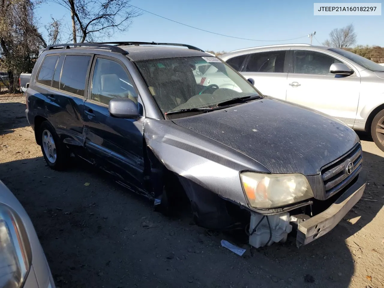 2006 Toyota Highlander Limited VIN: JTEEP21A160182297 Lot: 78723324