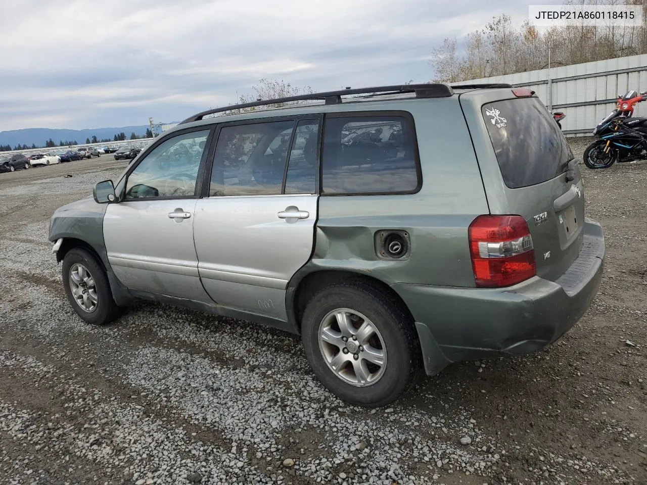 2006 Toyota Highlander Limited VIN: JTEDP21A860118415 Lot: 78796564