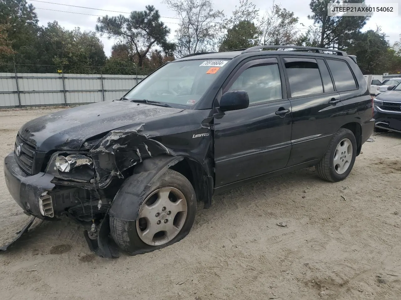 2006 Toyota Highlander Limited VIN: JTEEP21AX60154062 Lot: 78916604