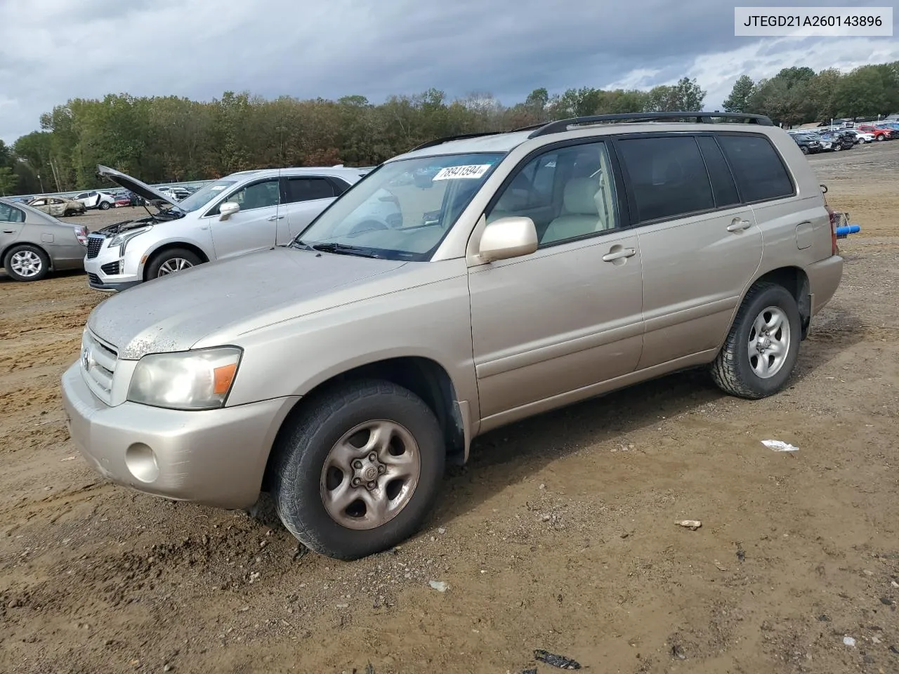 2006 Toyota Highlander VIN: JTEGD21A260143896 Lot: 78941594