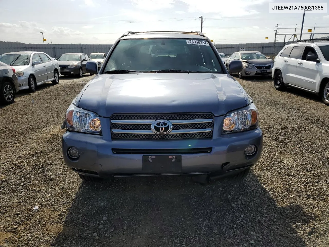 2006 Toyota Highlander Hybrid VIN: JTEEW21A760031385 Lot: 78958324