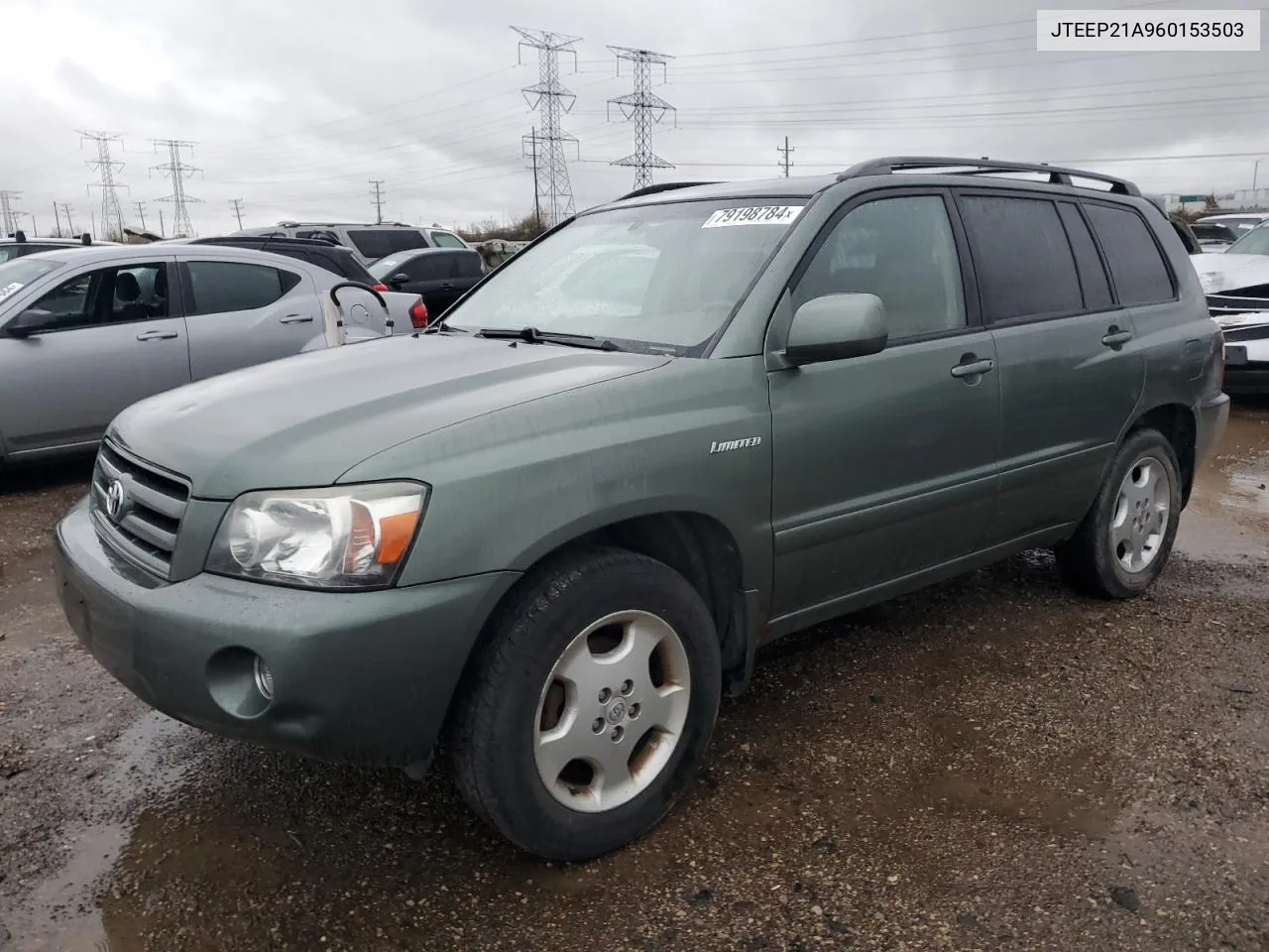 2006 Toyota Highlander Limited VIN: JTEEP21A960153503 Lot: 79198784