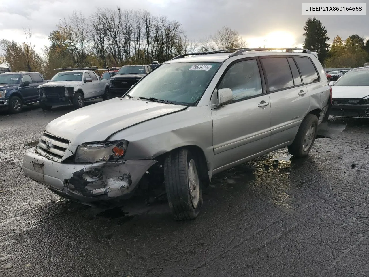 2006 Toyota Highlander Limited VIN: JTEEP21A860164668 Lot: 79509144