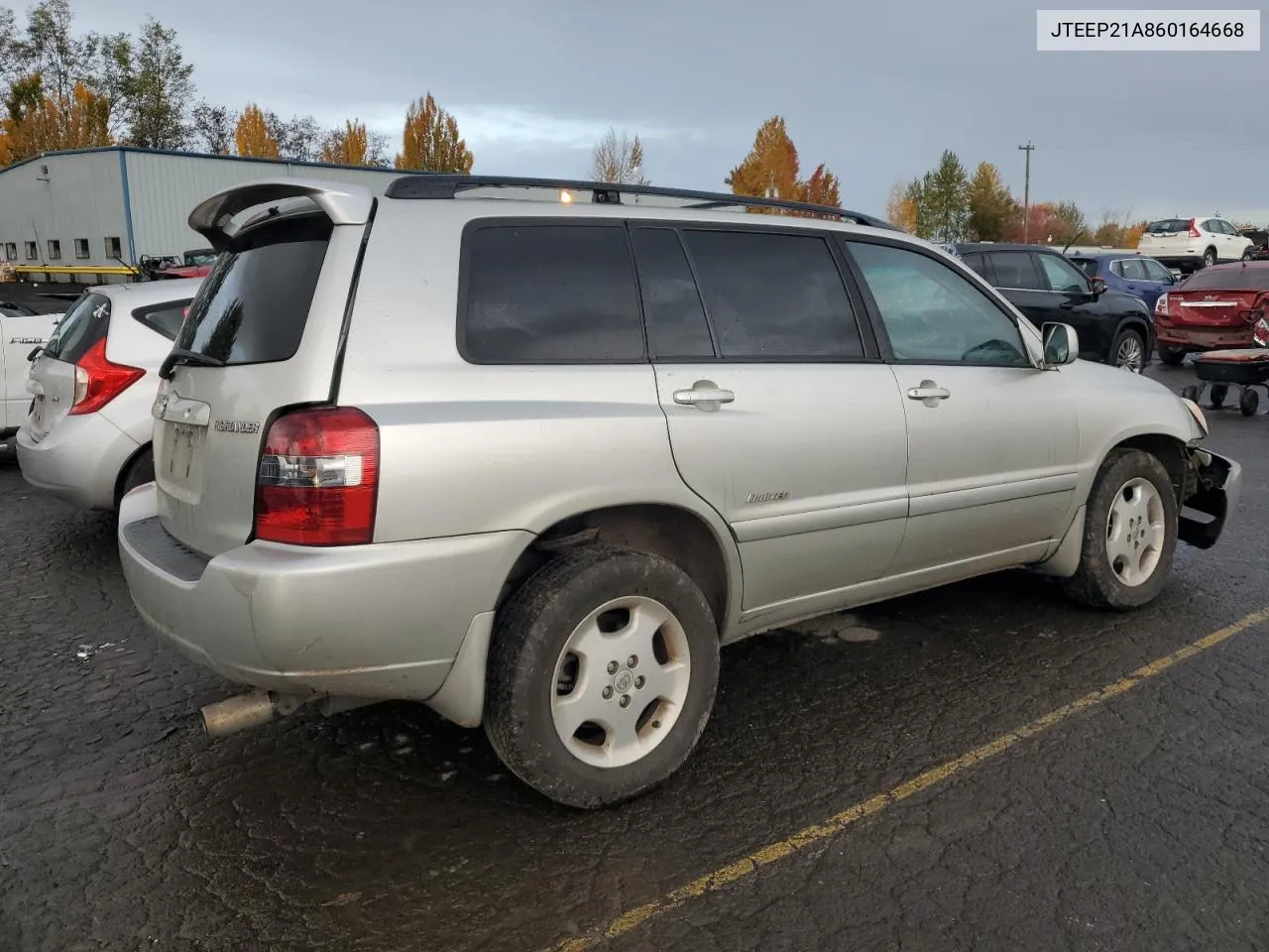 2006 Toyota Highlander Limited VIN: JTEEP21A860164668 Lot: 79509144