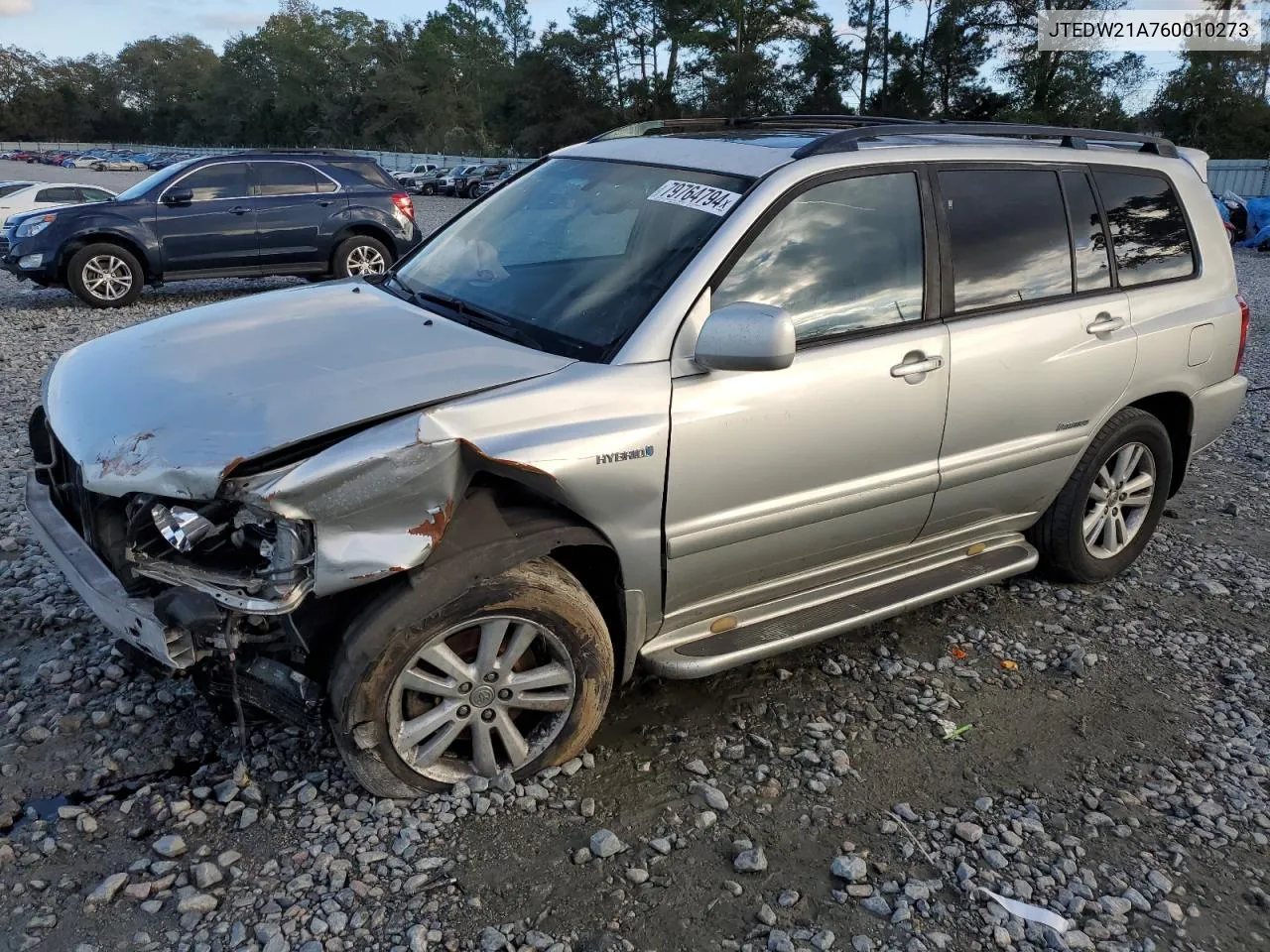 2006 Toyota Highlander Hybrid VIN: JTEDW21A760010273 Lot: 79764794