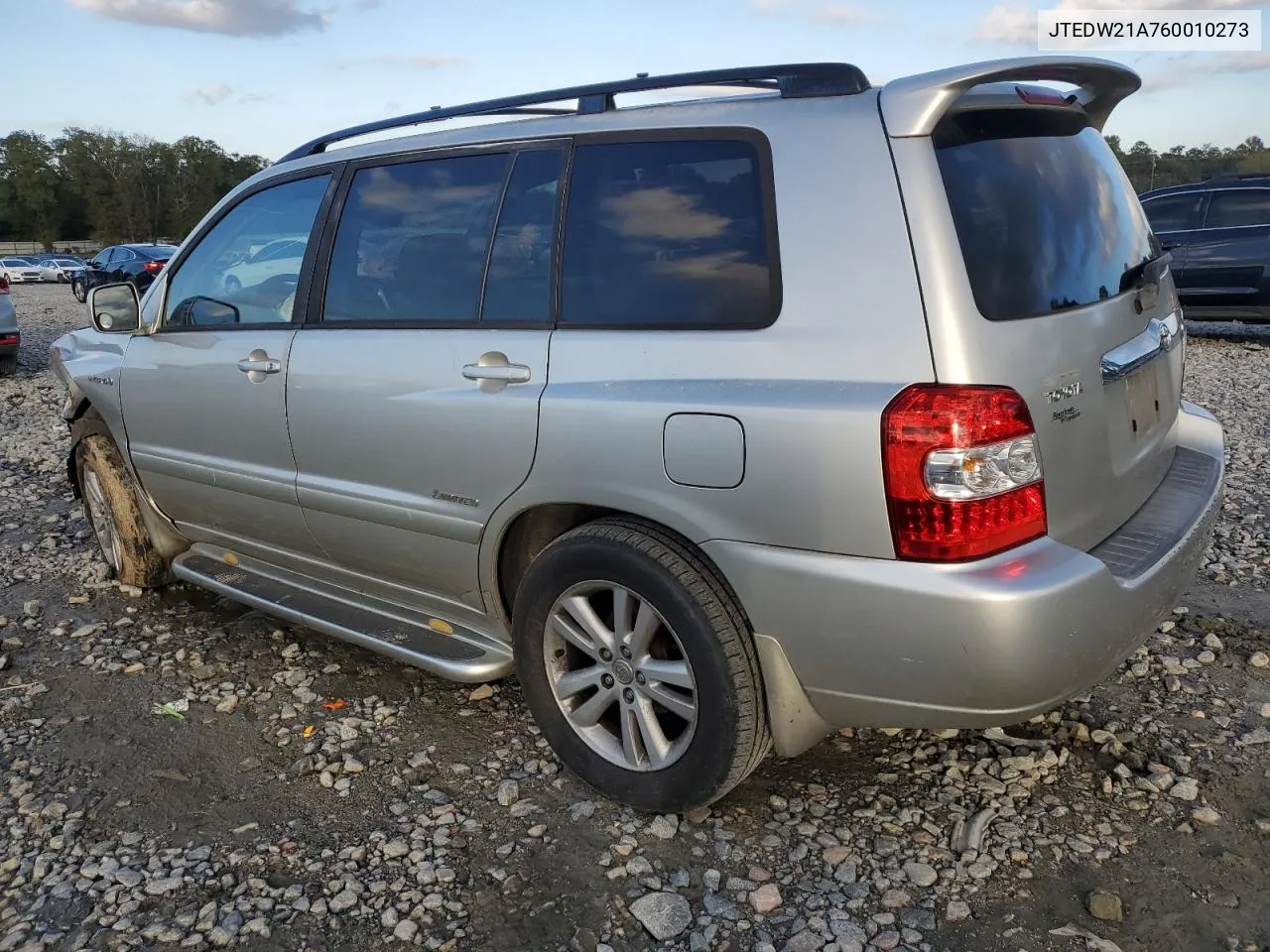 2006 Toyota Highlander Hybrid VIN: JTEDW21A760010273 Lot: 79764794