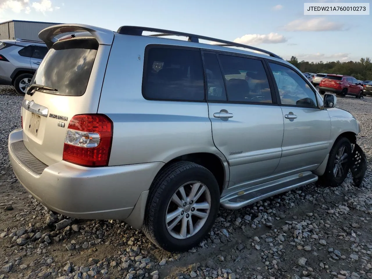 2006 Toyota Highlander Hybrid VIN: JTEDW21A760010273 Lot: 79764794