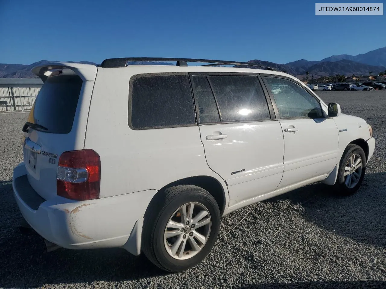 2006 Toyota Highlander Hybrid VIN: JTEDW21A960014874 Lot: 81170474